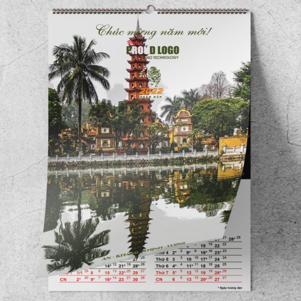 Lịch treo tường 7 tờ phong cách các miền danh lam thắng cảnh quốc gia