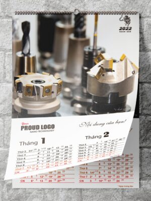 Lịch treo tường 7 tờ phong cách sản xuất cơ khí Việt Nam
