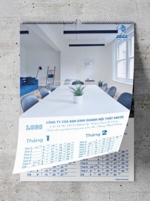 Thiết kế lịch treo tường 7 tờ dịp Tết cho doanh nghiệp sản xuất kinh doanh nội thất