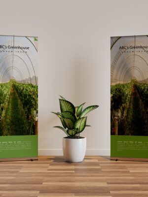 Thiết kế standee giới thiệu sản phẩm phục vụ nông nghiệp, nhà kính