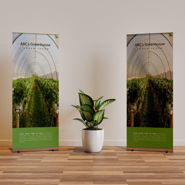 Thiết kế standee giới thiệu sản phẩm phục vụ nông nghiệp, nhà kính