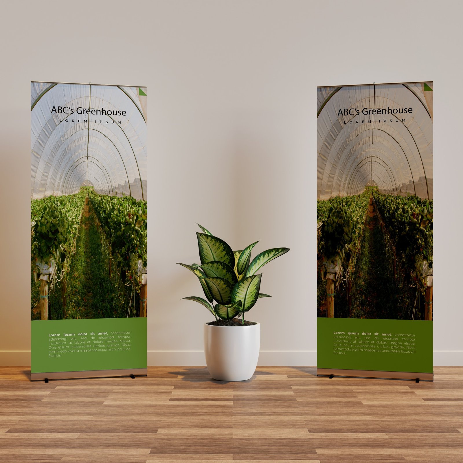 Thiết kế standee giới thiệu sản phẩm phục vụ nông nghiệp, nhà kính