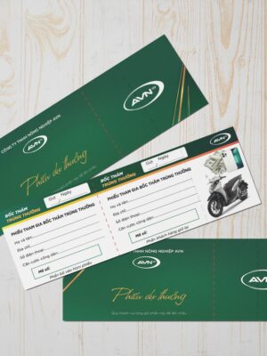 Thiết kế phiếu bốc thăm trúng thưởng cho sự kiện doanh nghiệp