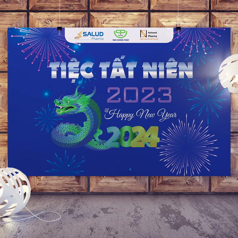 Thiết kế phông nền tiệc tất niên Farewell Party cuối năm cho doanh nghiệp