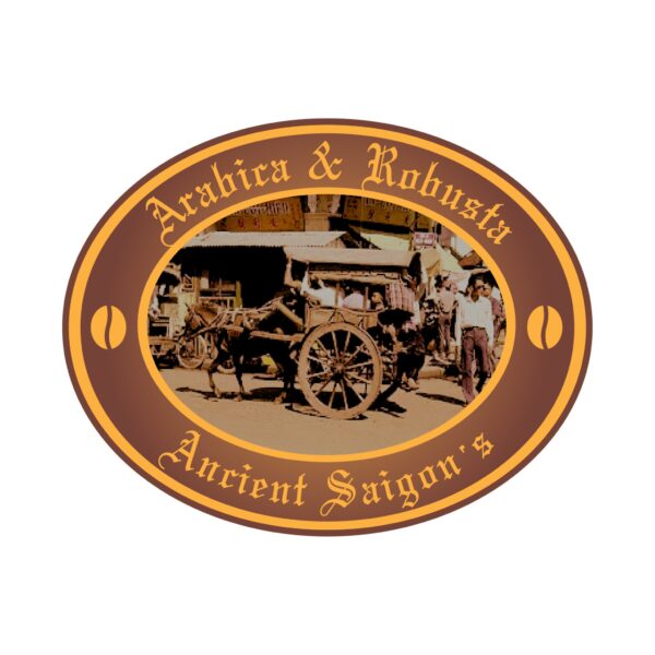 Thiết kế logo theo phong cách thập niên 90's Ancient Saigon's Coffee