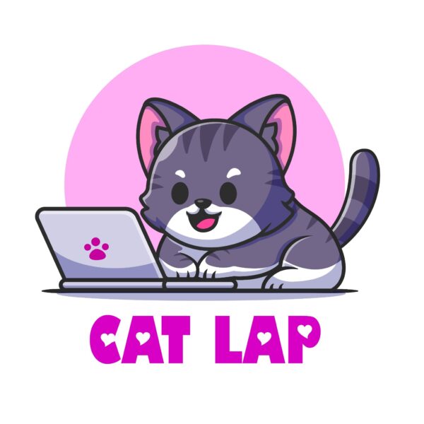 Thiết kế logo mèo dễ thương cat lap