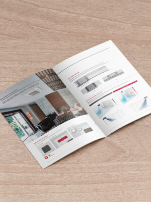 Thiết kế catalogue cho doanh nghiệp sản xuất, thương mại điều hòa nhà dân, điều hòa công nghiệp