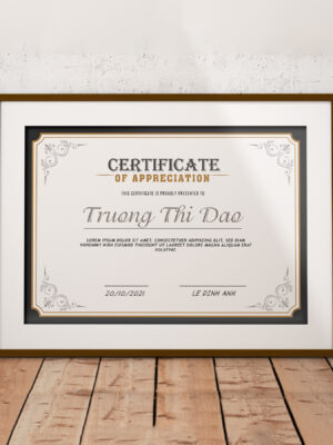 Thiết kế chứng nhận hoàn thành chương trình đào tạo kỹ năng nâng cao