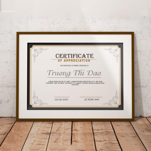 Thiết kế chứng nhận hoàn thành chương trình đào tạo kỹ năng nâng cao