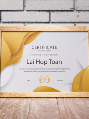 Thiết kế chứng nhận hoàn thành chương trình đào tạo làm đẹp, thẩm mỹ