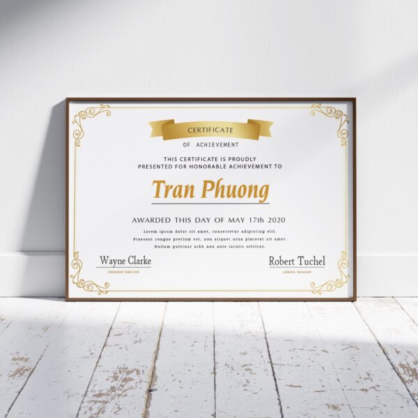 Chứng nhận hoàn thành khóa đào tạo nghề