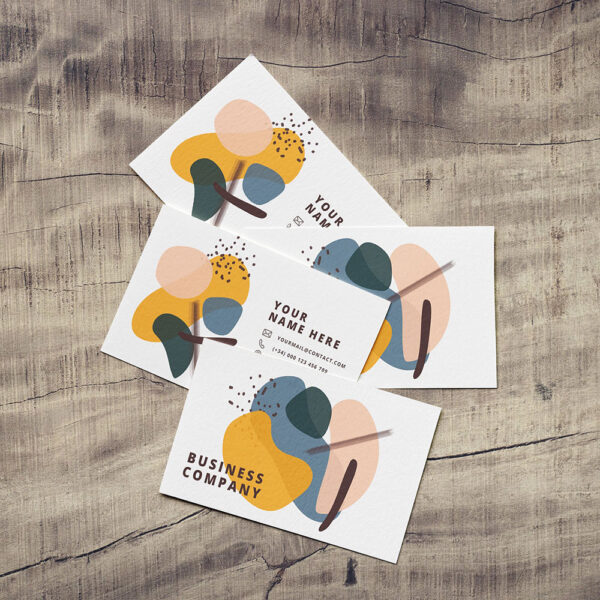 Mẫu name card phong cách trừu tượng với bong bóng