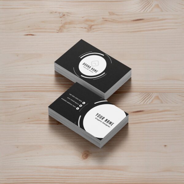 Mẫu name card phong cách đen trắng - đơn giản
