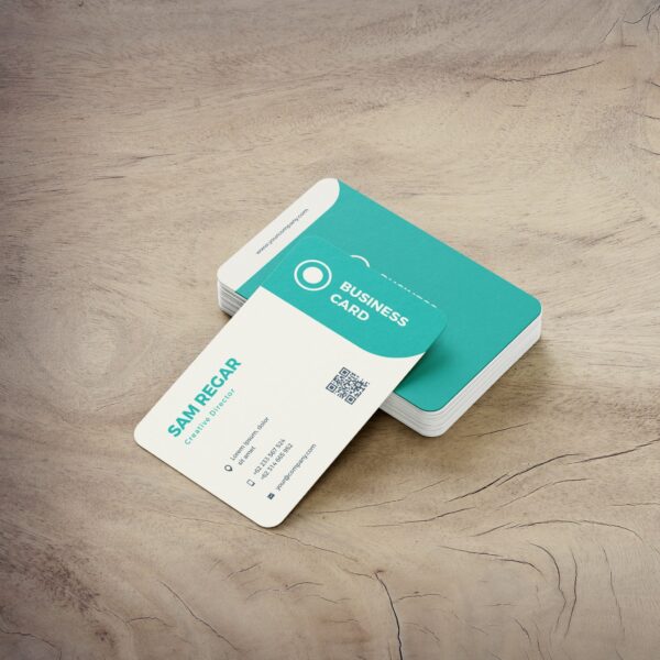 Mẫu danh thiếp có QR code với nền tùy chỉnh