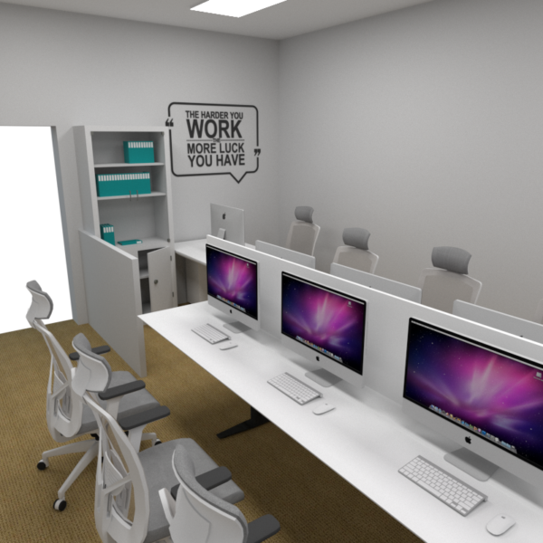 Thiết kế 3D không gian phòng làm việc