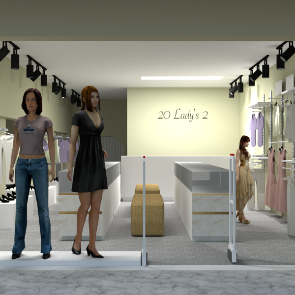 Thiết kế 3D cửa hàng, shop, showroom, địa điểm kinh doanh