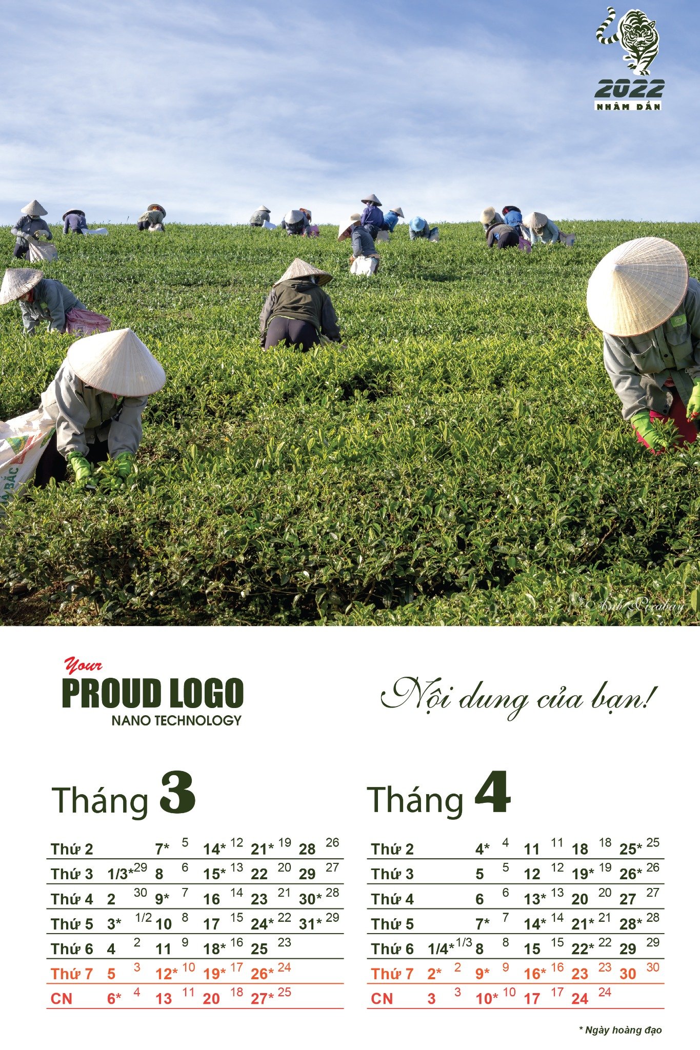 Lịch treo tường 7 tờ phong cách các miền di sản Việt Nam - Ảnh 2