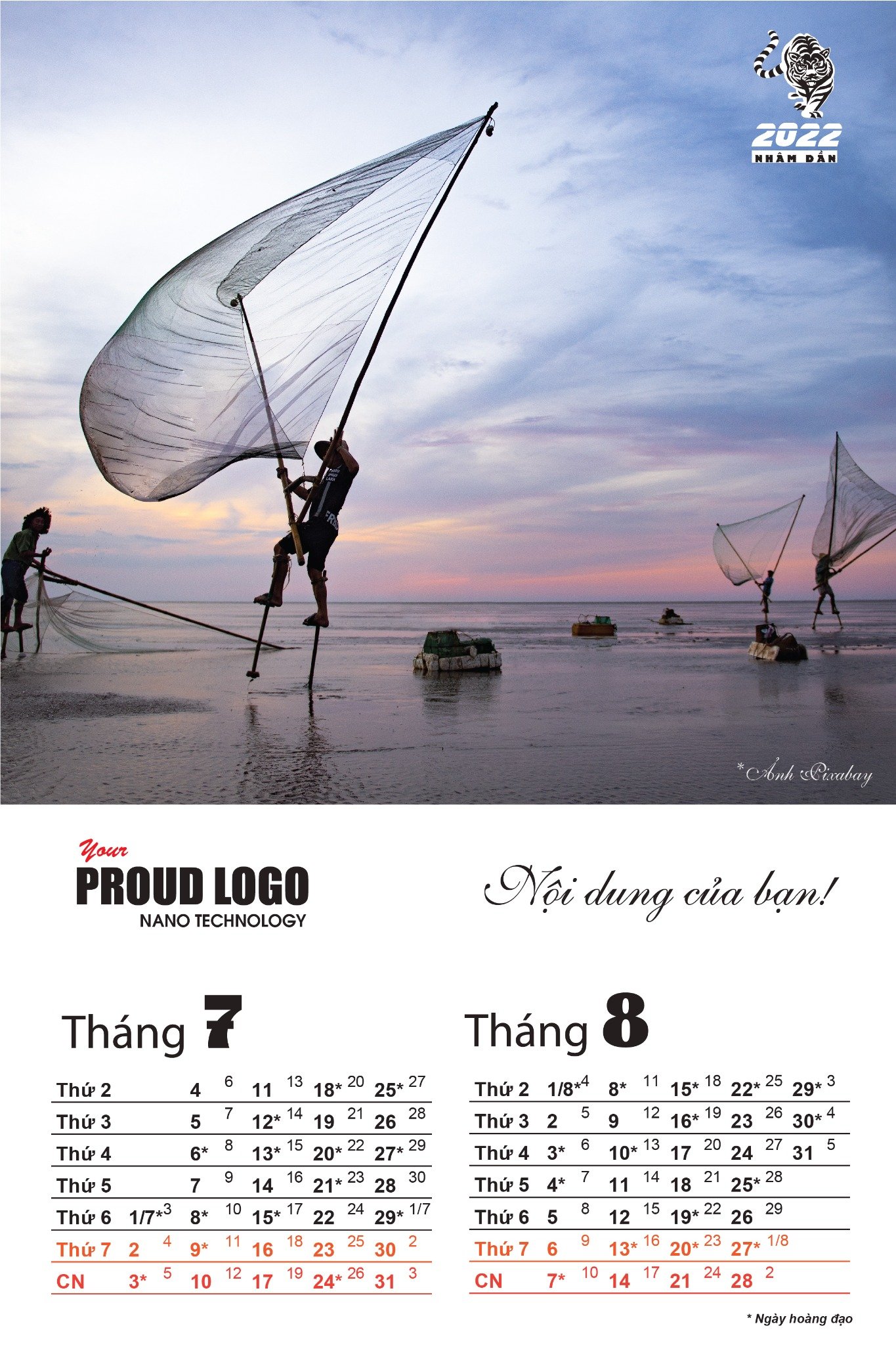Lịch treo tường 7 tờ phong cách các miền di sản Việt Nam - Ảnh 4