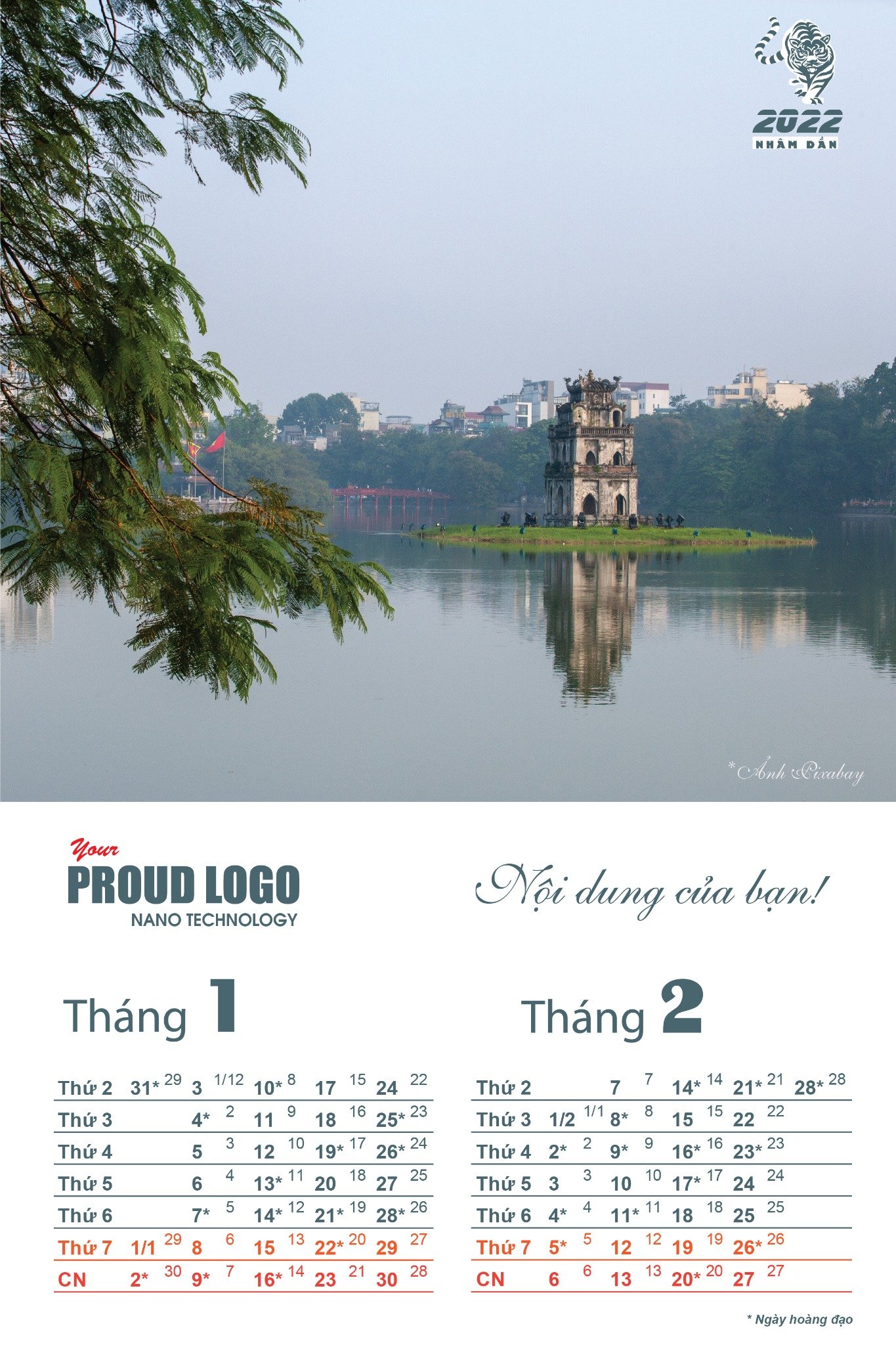 Lịch treo tường 7 tờ phong cách Hà Nội cổ kính - Ảnh 2