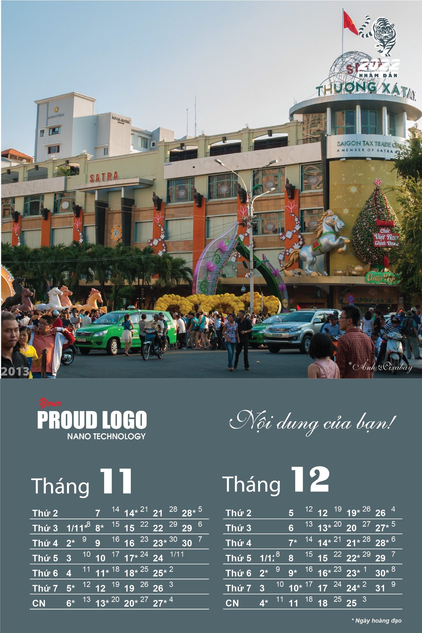 Lịch treo tường 7 tờ phong cách cuộc sống Sài Gòn - Ảnh 4
