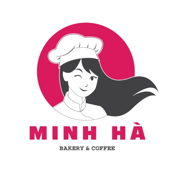 Logo thương hiệu bánh và cà phê Minh Hà