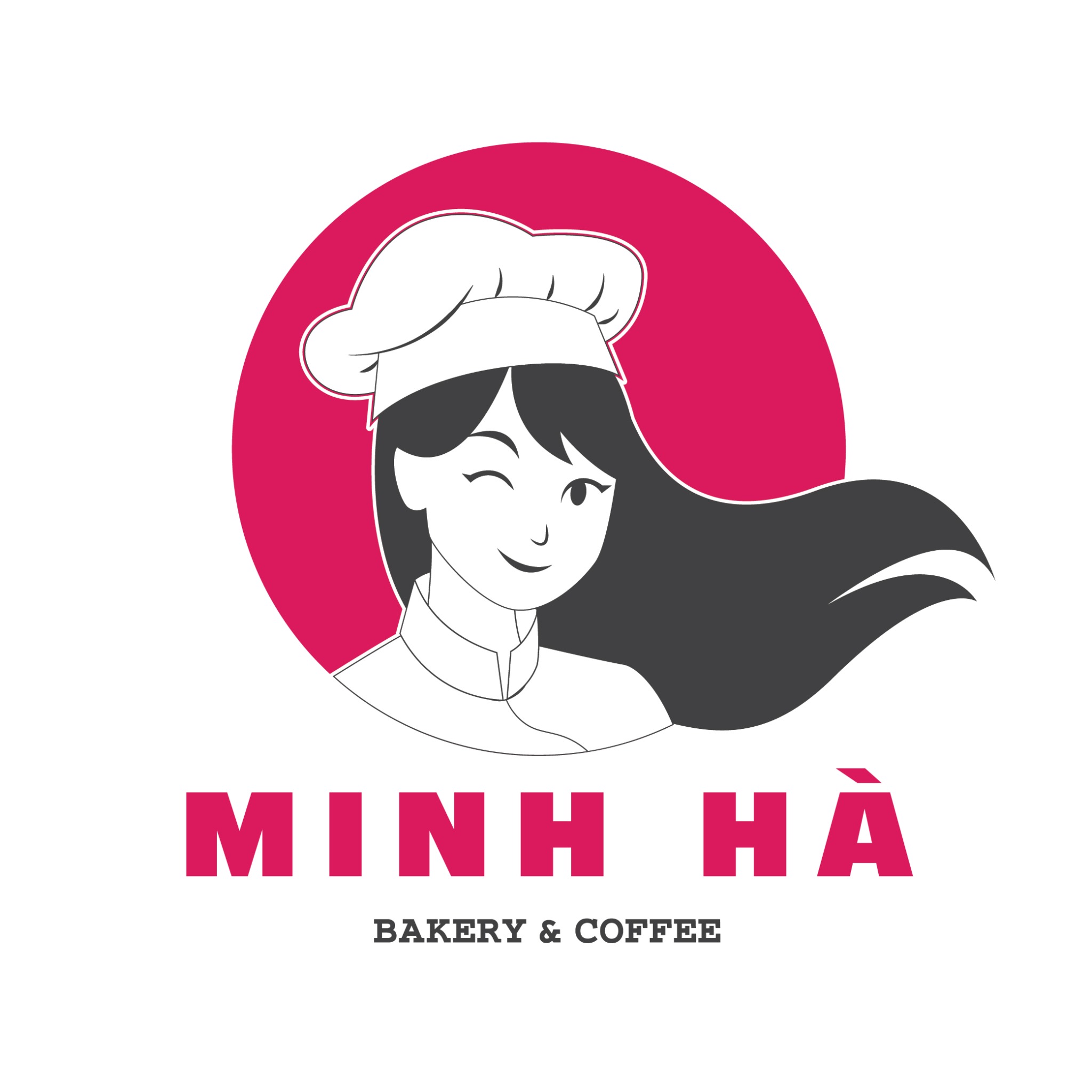 Logo thương hiệu bánh và cà phê Minh Hà