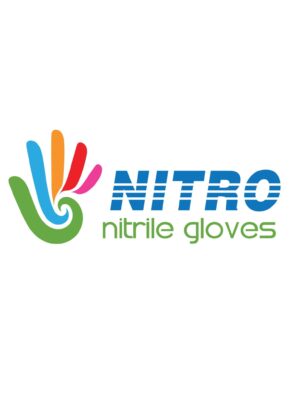 Thiết kế logo công ty găng tay cao su với họa tiết nhiều màu
