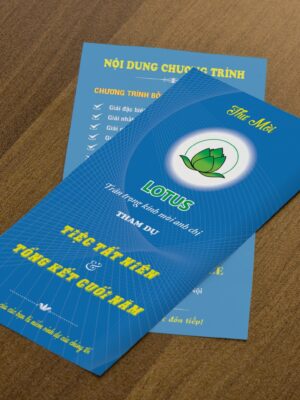Tờ rơi, thư mời sự kiện tổng kết cuối năm, tất niên