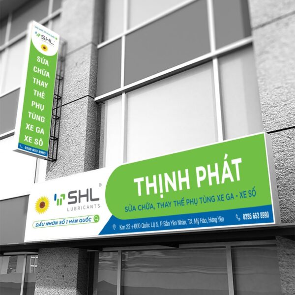 Thiết kế nhận diện hệ thống đại lý cửa hàng dầu nhớt