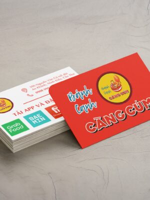 Danh thiếp - name card nhà hàng bánh canh càng cúm