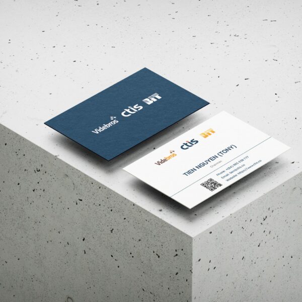 Mẫu thiết kế danh thiếp - name card sang trọng, thanh nhã có QR code