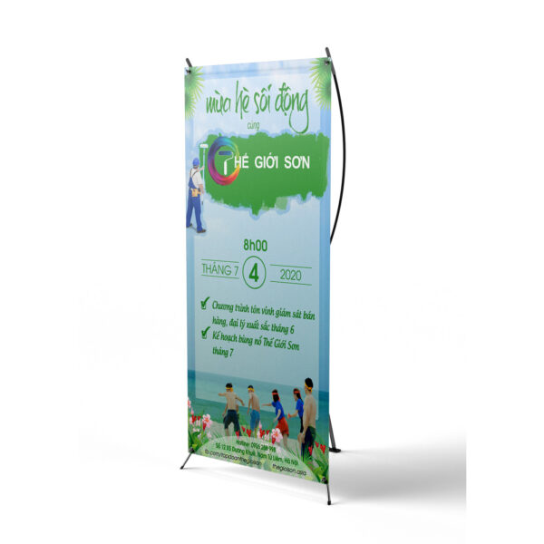 Thiết kế standee sự kiện phong cách tươi trẻ