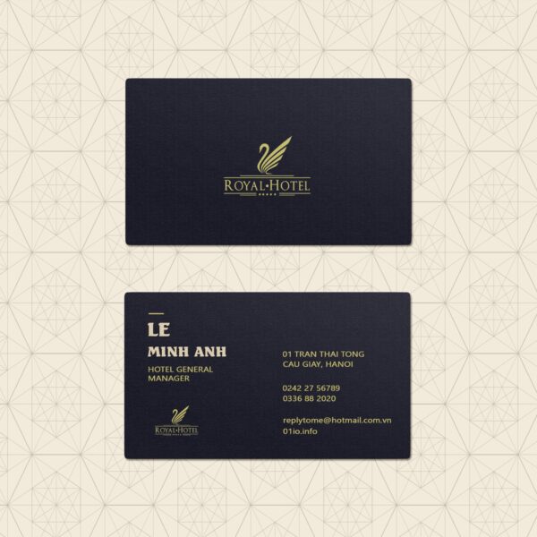 Thiết kế danh thiếp khách sạn sang trọng - name card