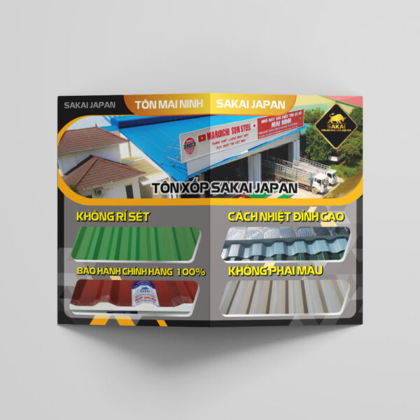 Thiết kế tờ rơi tôn xốp hướng dẫn khách hàng lợp mái