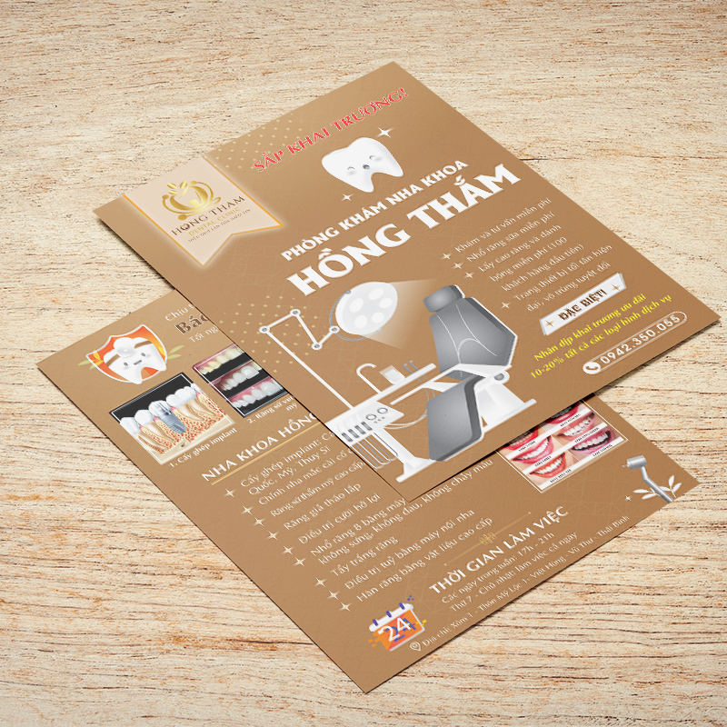 Thiết kế tờ rơi phòng khám nha khoa