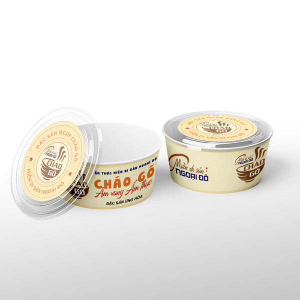 Thiết kế thương hiệu cốc bát đựng cháo, mì gây ấn tượng