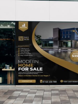 Thiết kế biển quảng cáo gắn tường trên phố