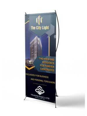 Standee giới thiệu sản phẩm dịch vụ bất động sản, nhà ở, chung cư