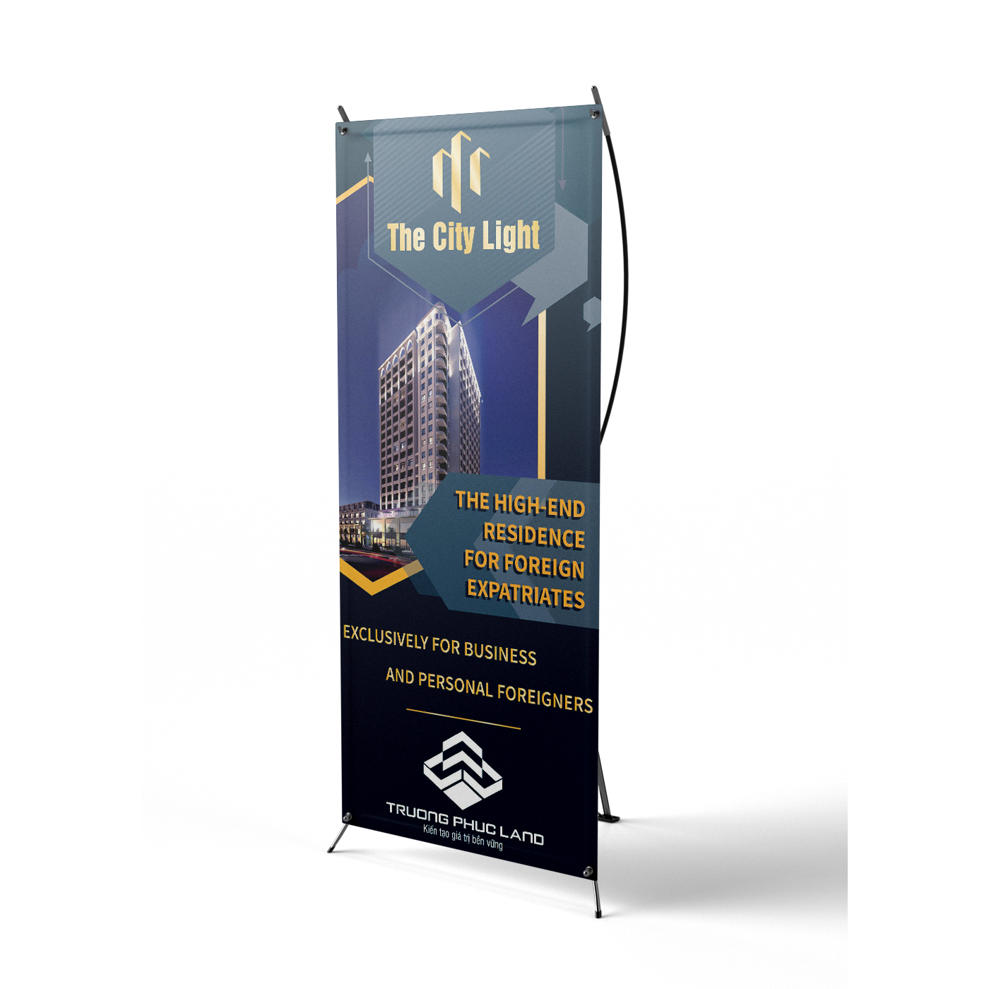 Standee giới thiệu sản phẩm dịch vụ bất động sản, nhà ở, chung cư