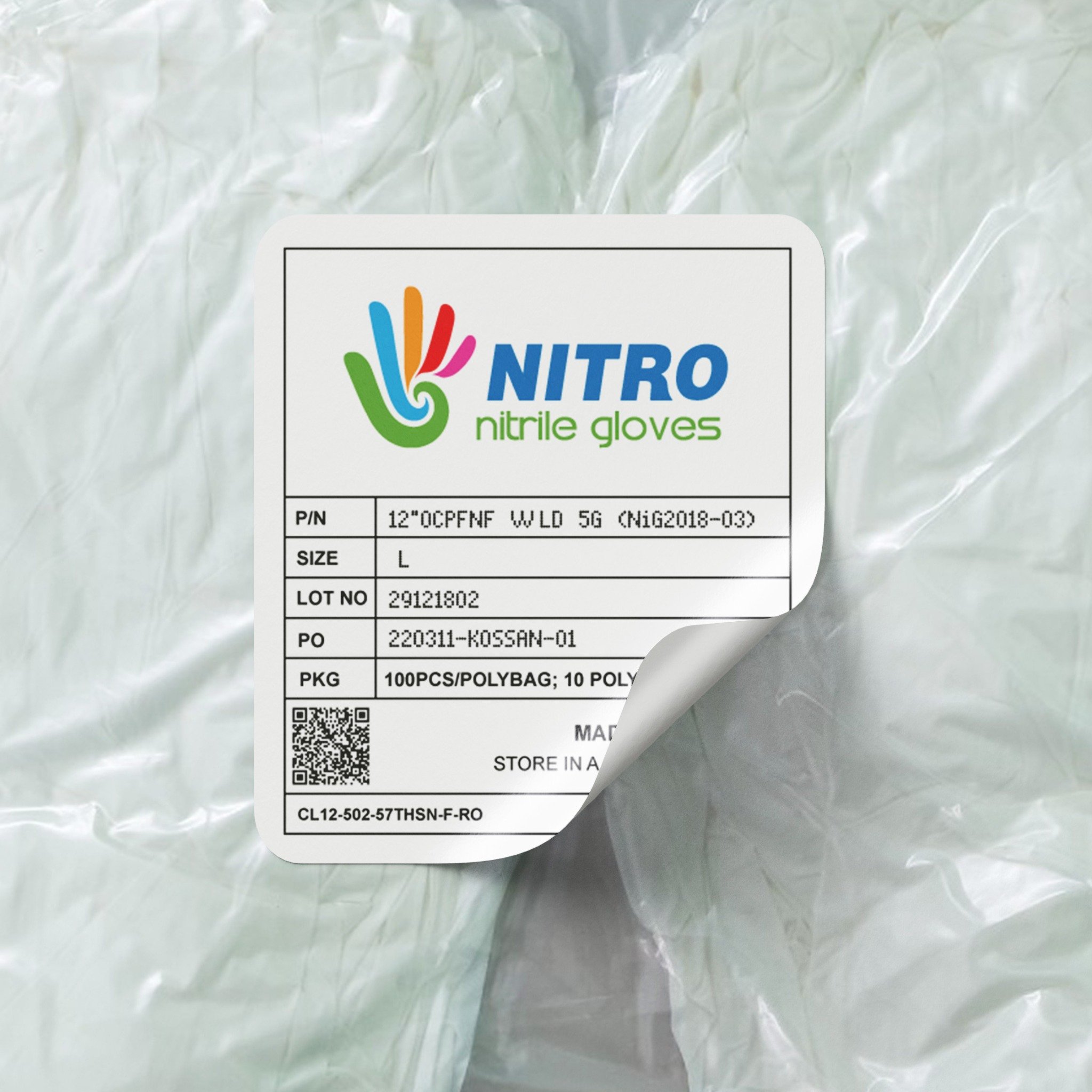 Thiết kế tem nhãn sản phẩm cho sản phẩm găng tay cao su