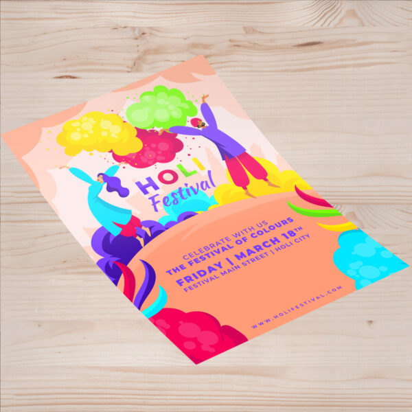 Tờ rơi giới thiệu sự kiện, festival với màu sắc sặc sỡ