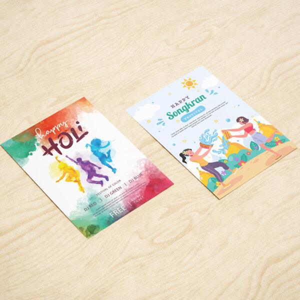 Thiết kế tờ rơi nhiều màu sắc sặc sỡ, colorful flyer