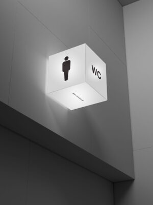 Biển chỉ dẫn hộp đèn xuyên sáng Mica