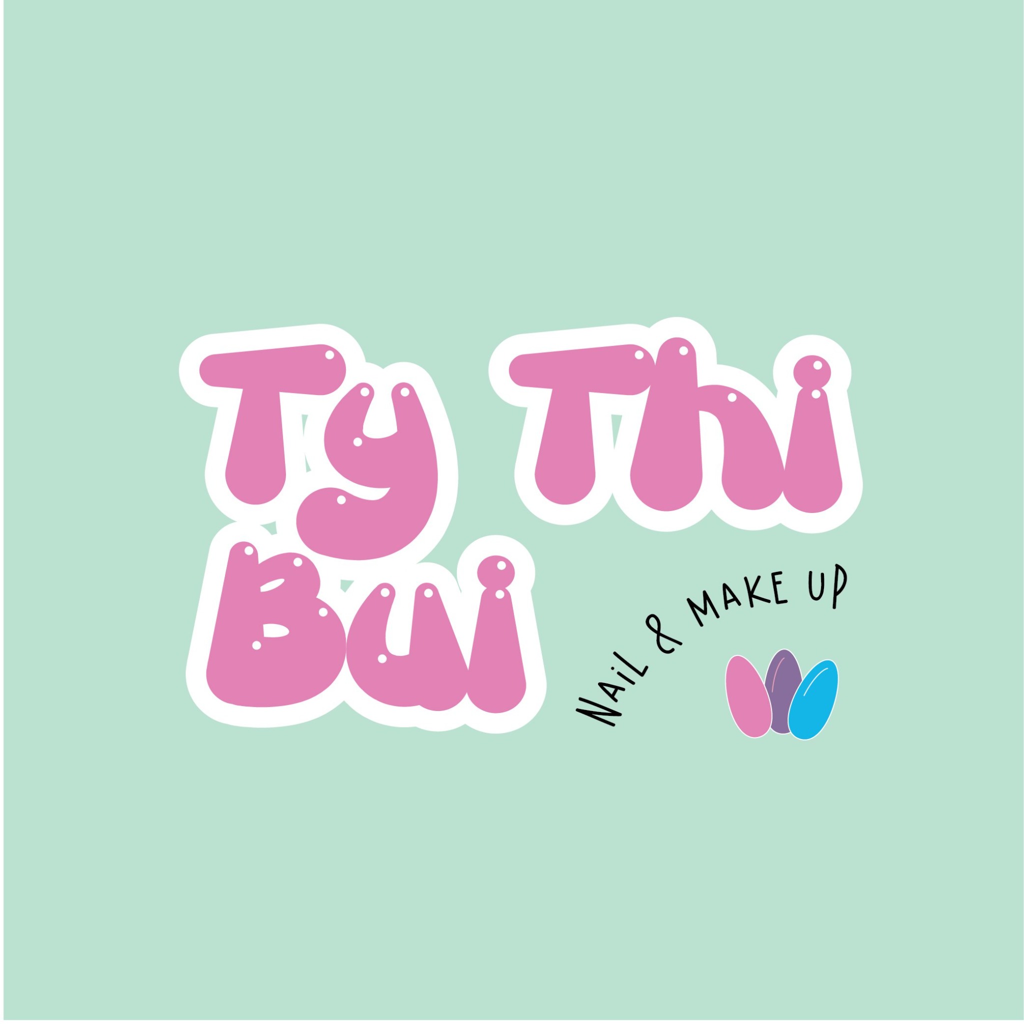 Logo nail and makeup theo phong cách trẻ trung, hiện đại