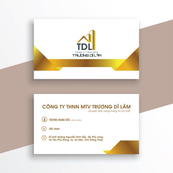 Danh thiếp - name card cho doanh nghiệp sơn, nội thất