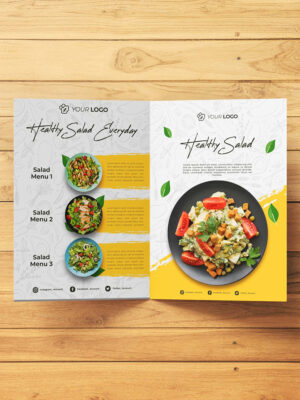 Tờ tơi 4 mặt, menu gập giới thiệu món mới cho nhà hàng quán ăn