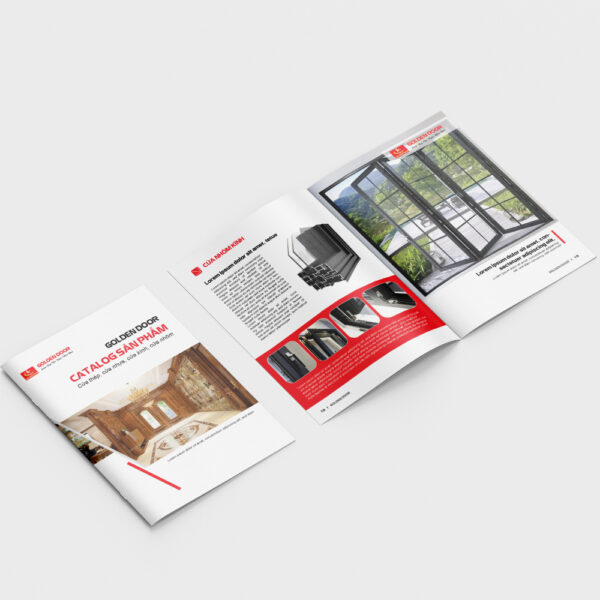 Thiết kế catalog sản phẩm cửa thép, cửa nhôm, cửa kính, cửa nhựa