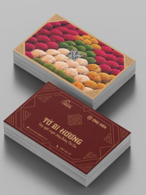 Thiết kế danh thiếp làng nghề truyền thống tăm hương