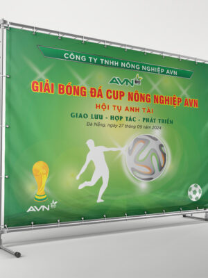 Thiết kế backdrop sự kiện bóng đá, giao lưu