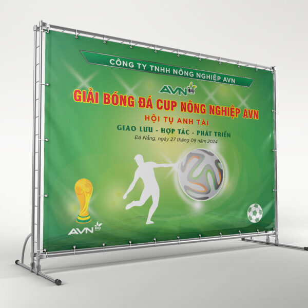 Thiết kế backdrop sự kiện bóng đá, giao lưu